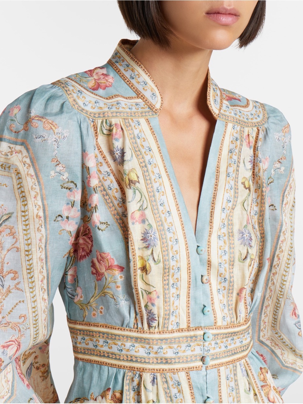 Zimmermann Roselight floral linen midi dress - Picture 7 of 16